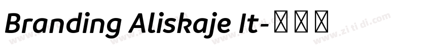 Branding Aliskaje It字体转换